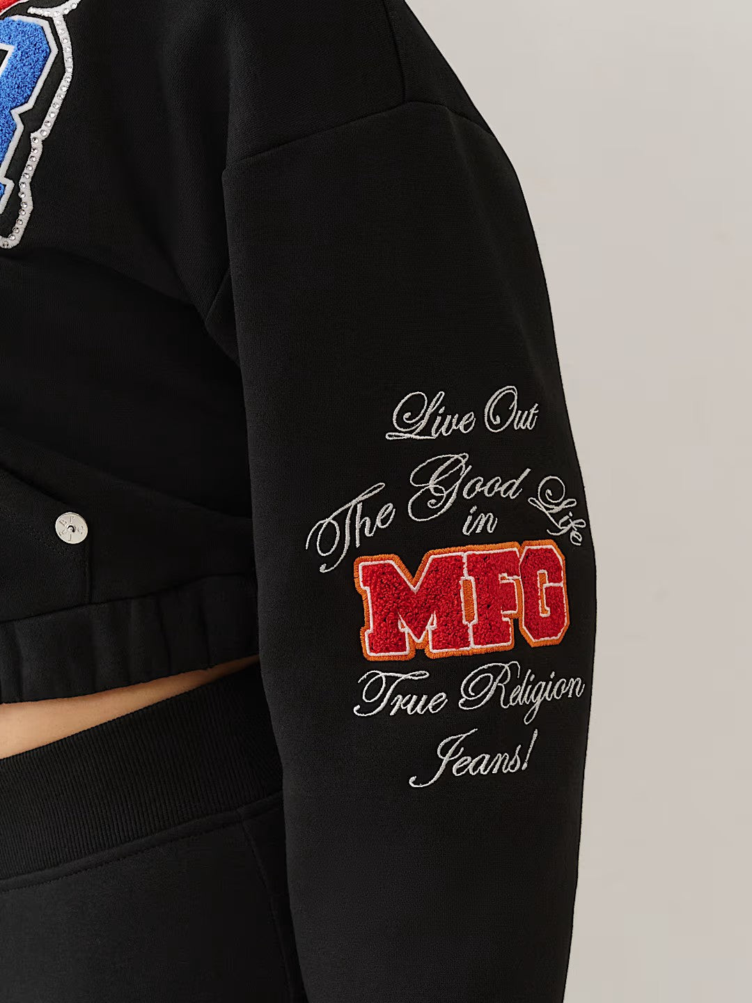 CRYSTAL PATCHED ZIP HOODIE