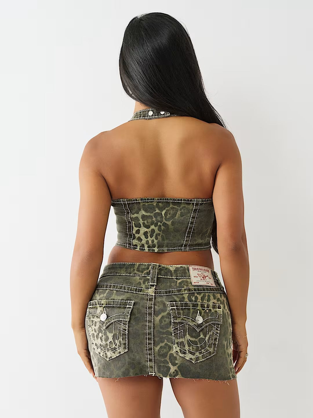 CAMO LEAOPARD HALTER TOP BIG T