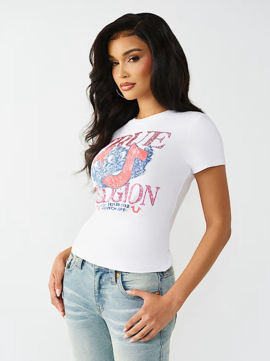 CRYSTAL CLASSIC CREW NECK TEE