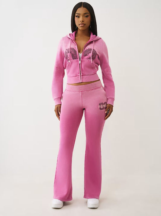 WASHED BIG T BOOTCUT SWEATPANT