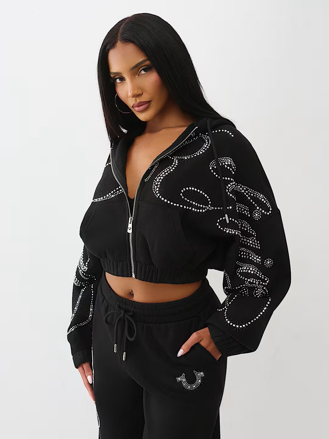 CRYSTAL GF ZIP UP HOODIE