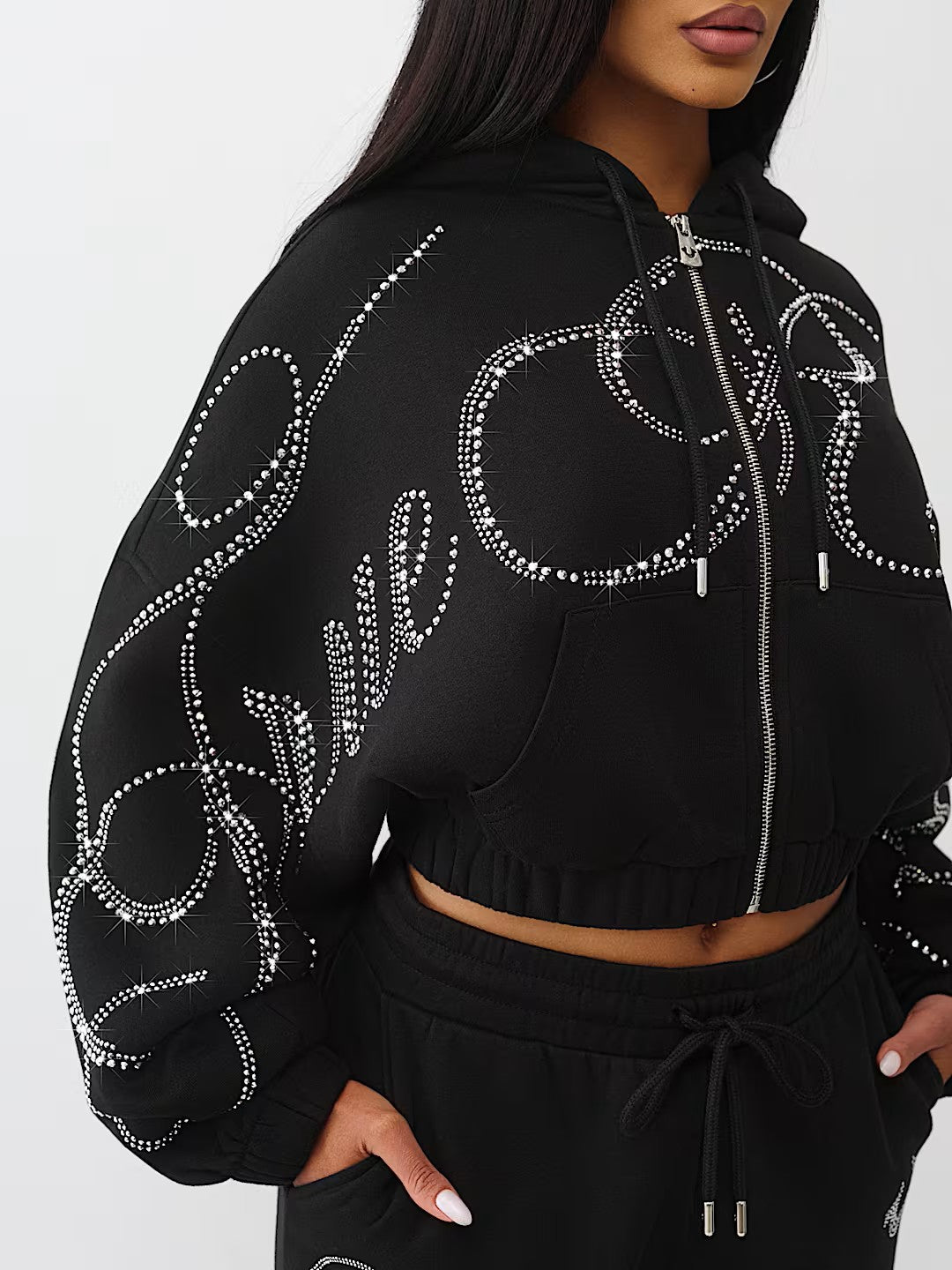 CRYSTAL GF ZIP UP HOODIE
