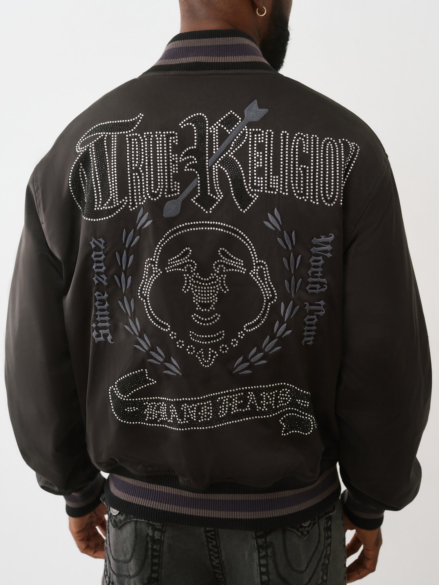 CRYSTAL SATIN RETRO BOMBER