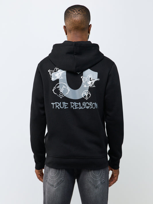 TOSSED BUDDHA ZIP HOODIE