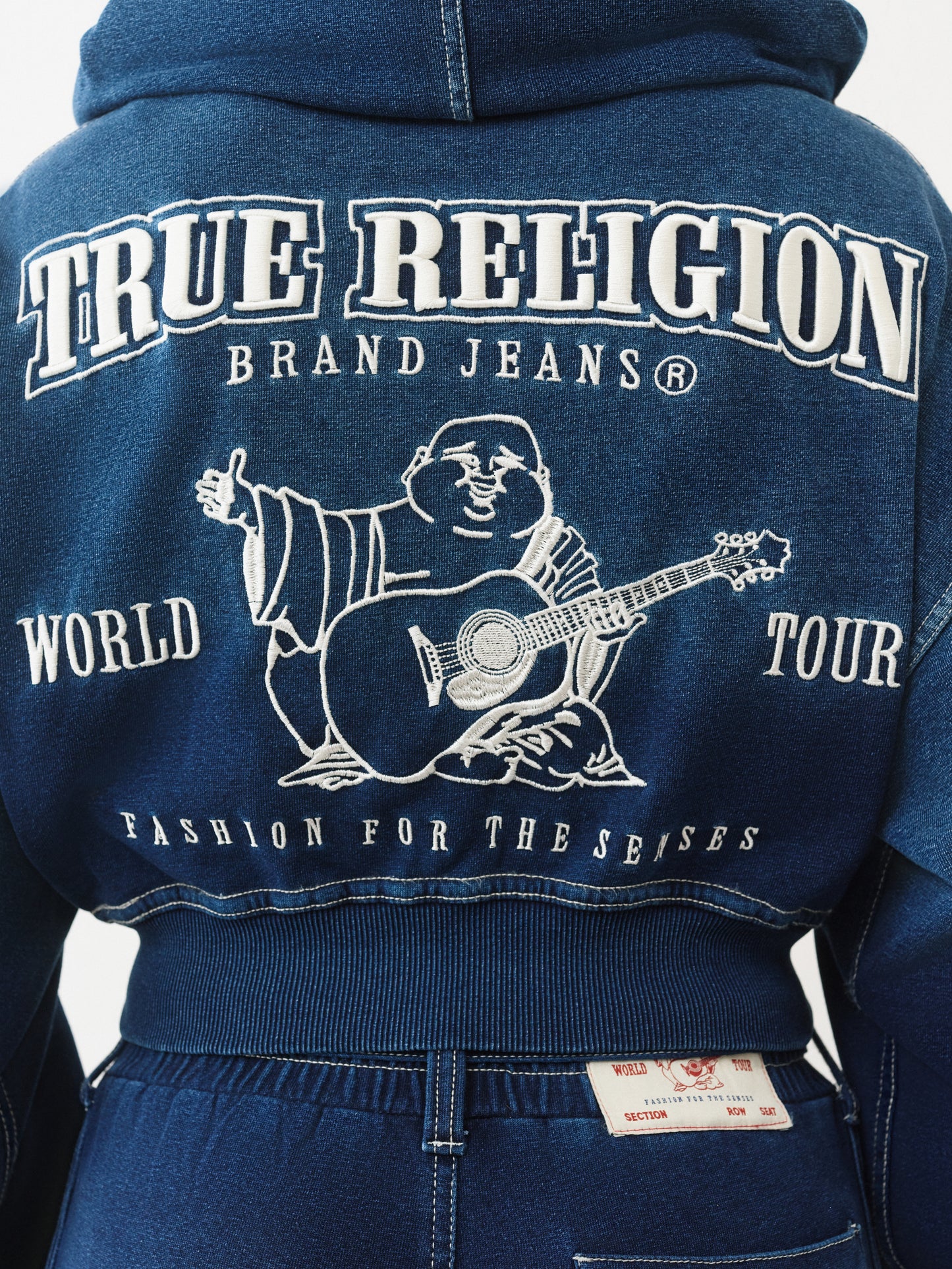 WASHED INDIGO PULLOVER HOODIE
