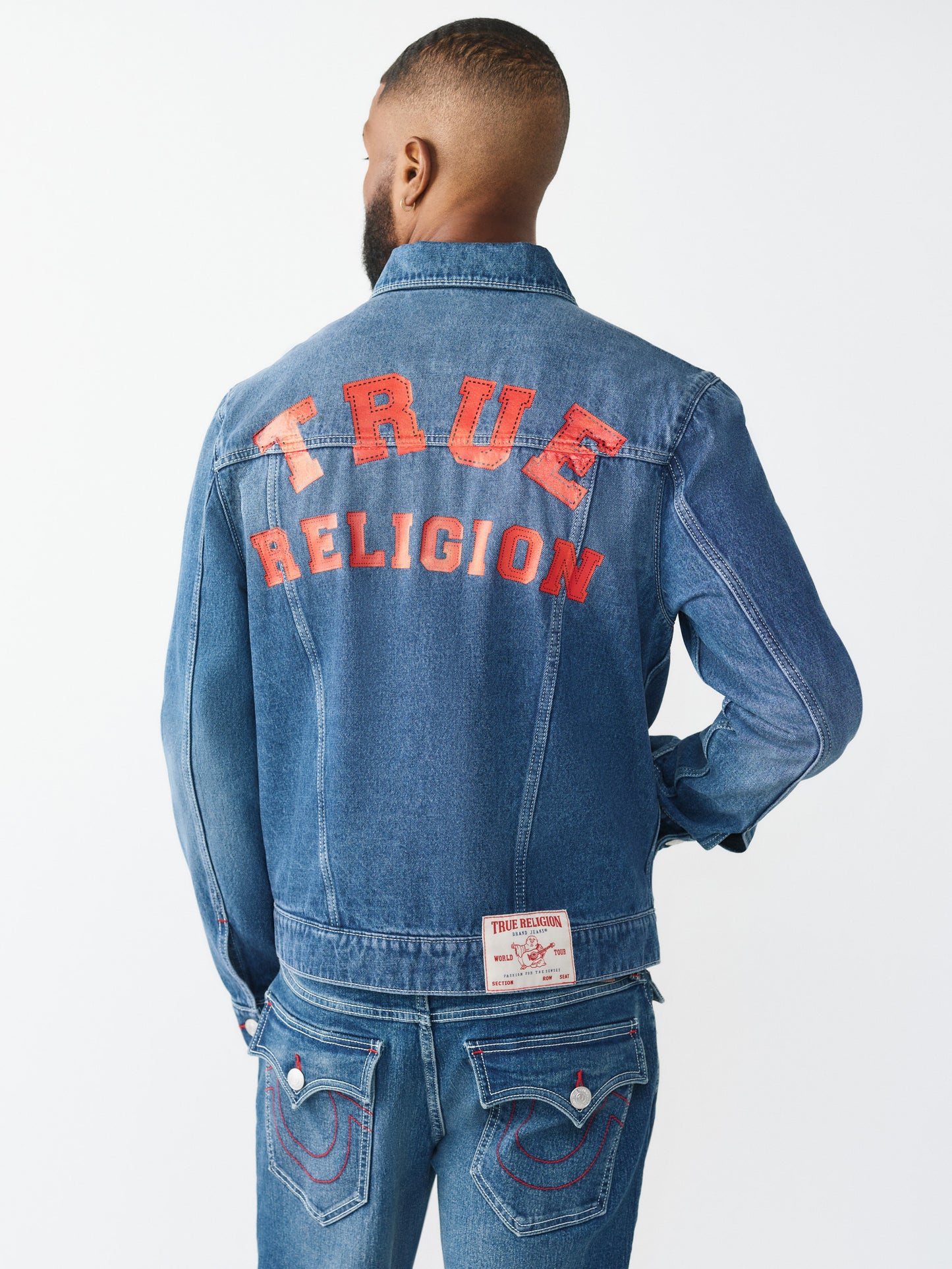 TRUE PRINT SN DENIM JACKET