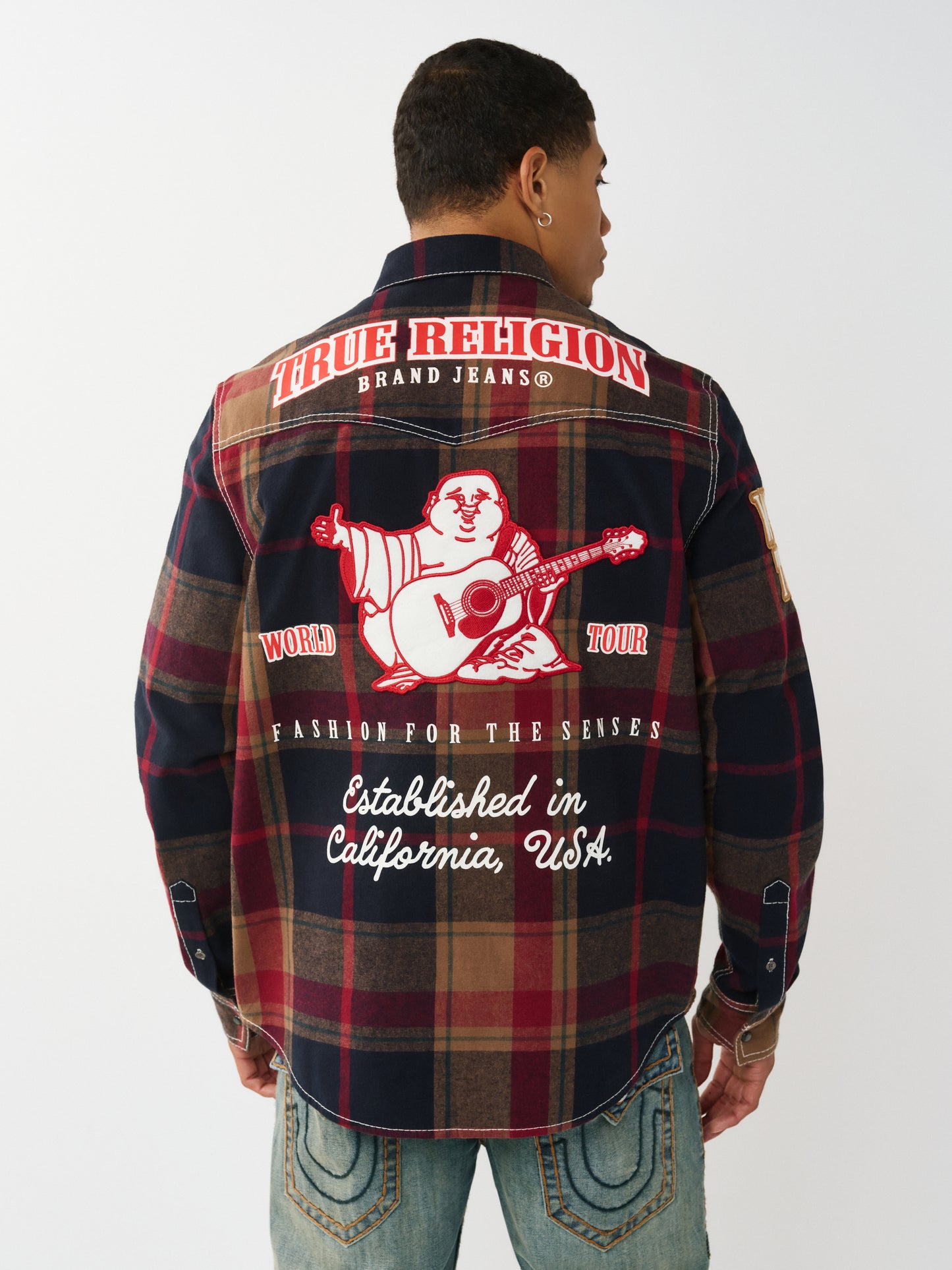 PLAID BIG T WESTERN SHIRT