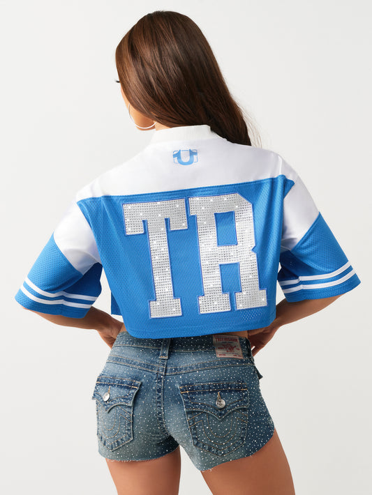 CRYSTAL SPORTY JERSEY SHIRT