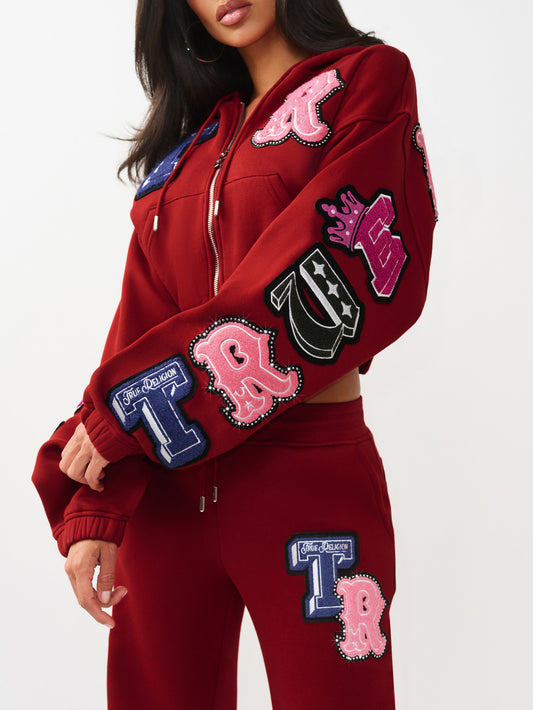 CRYSTAL PATCH GF ZIP UP HOODIE
