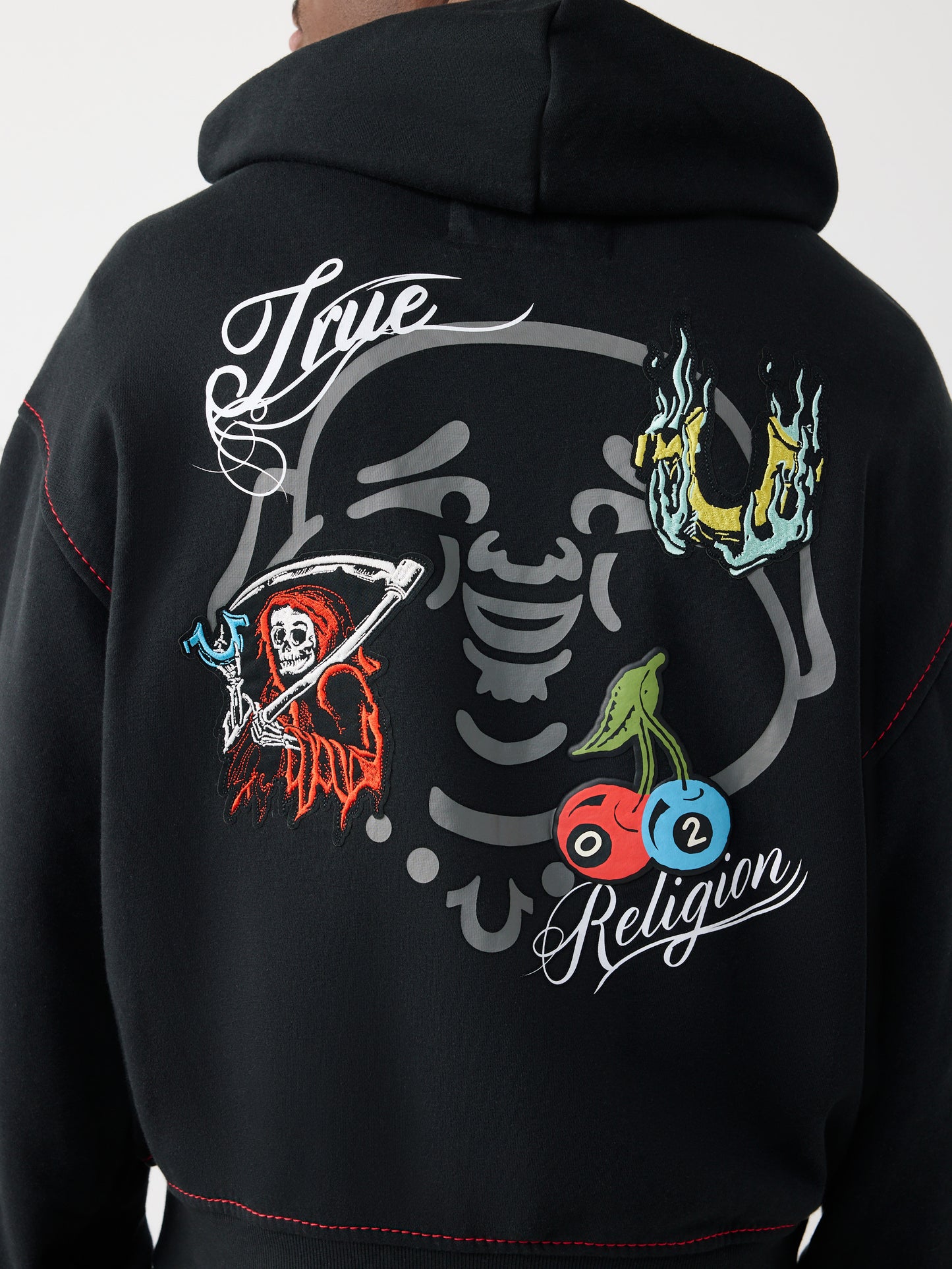 BUDDHA FACE BIG T BOXY ZIP UP