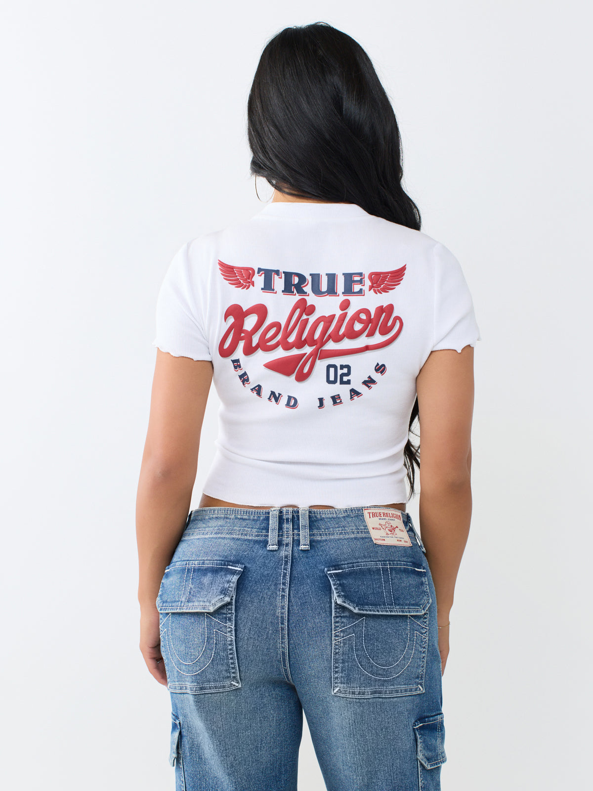 TR WING LETTUCE RIB BABY TEE