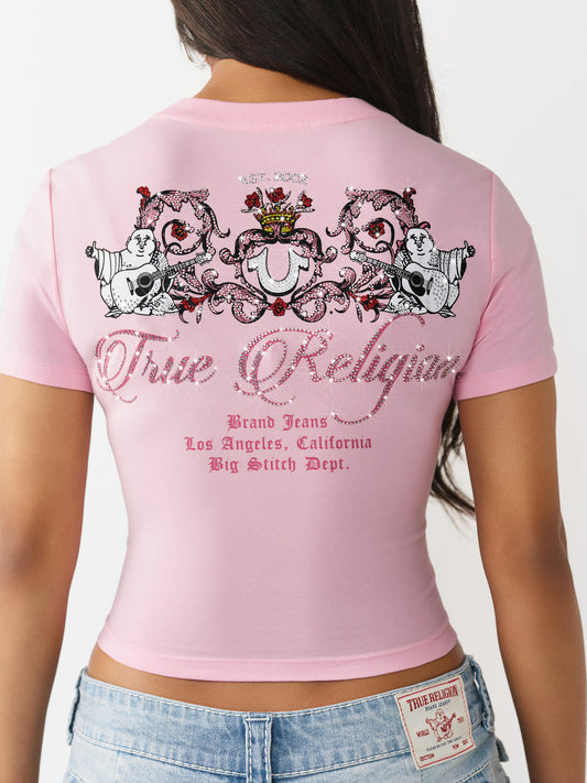 CRYSTAL BUDDHA SS BABY TEE