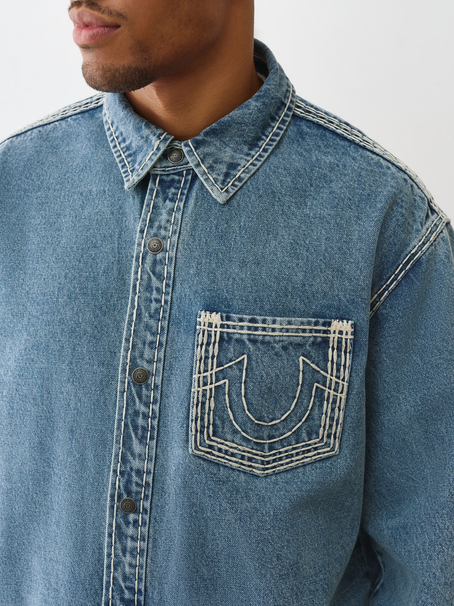 STRT HEM DENIM SUPER QT SHIRT