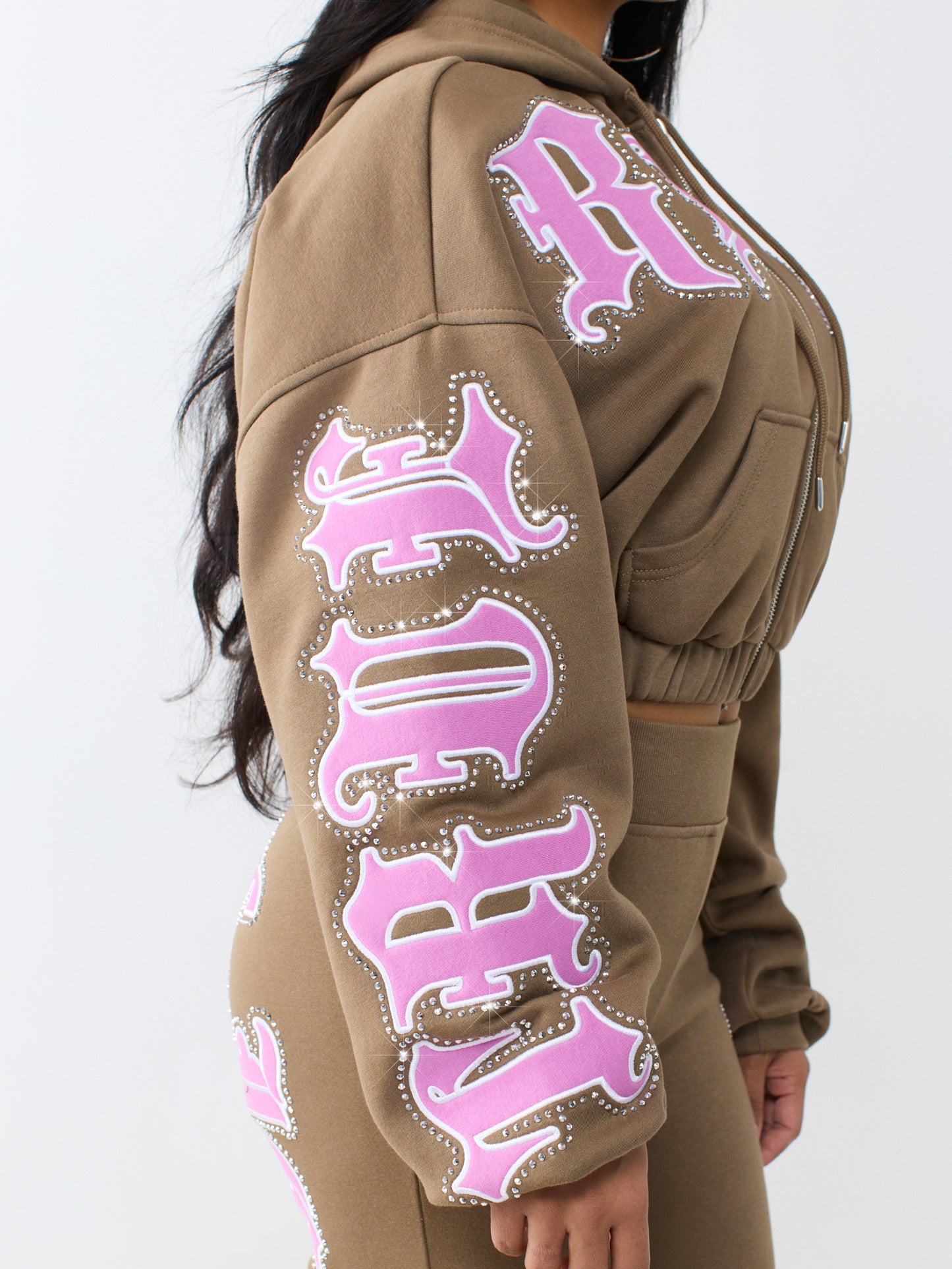 CRYSTAL PATCHED RELAXED GF ZIP