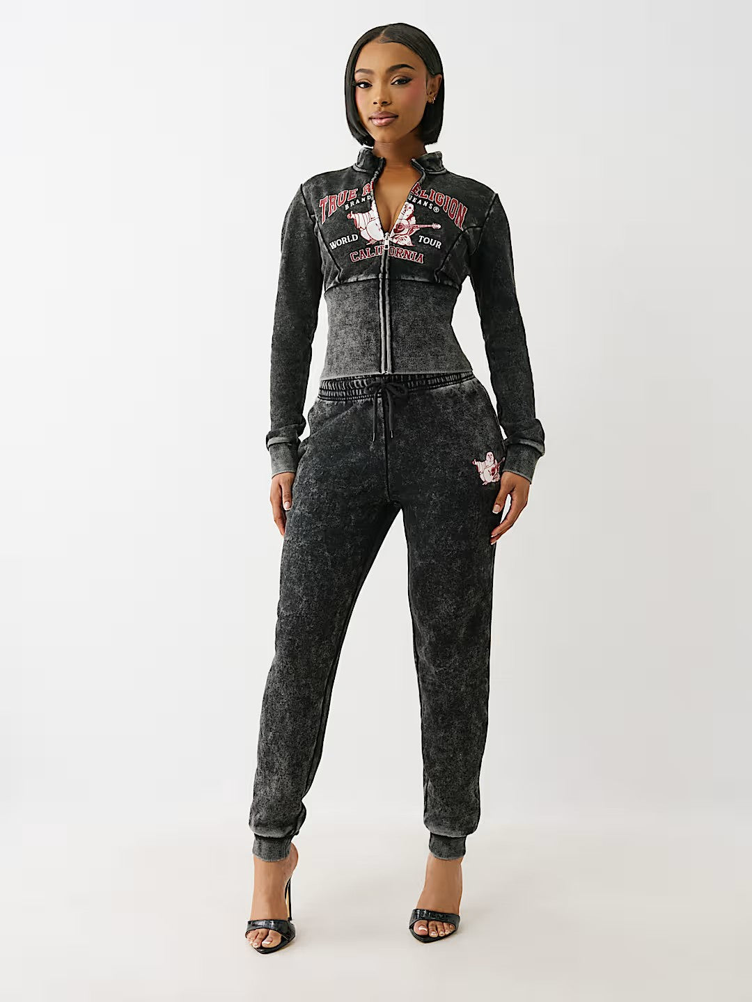 HIGH RIB SHRUNKEN ZIP HOODIE