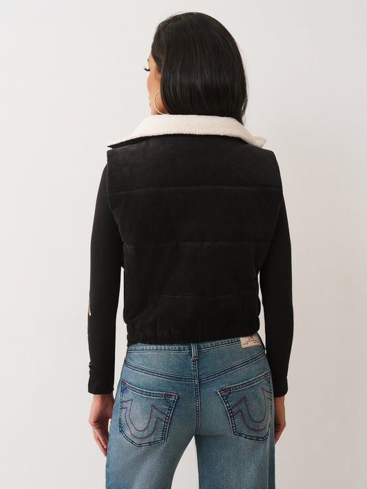 CORDUROY PUFFER VEST