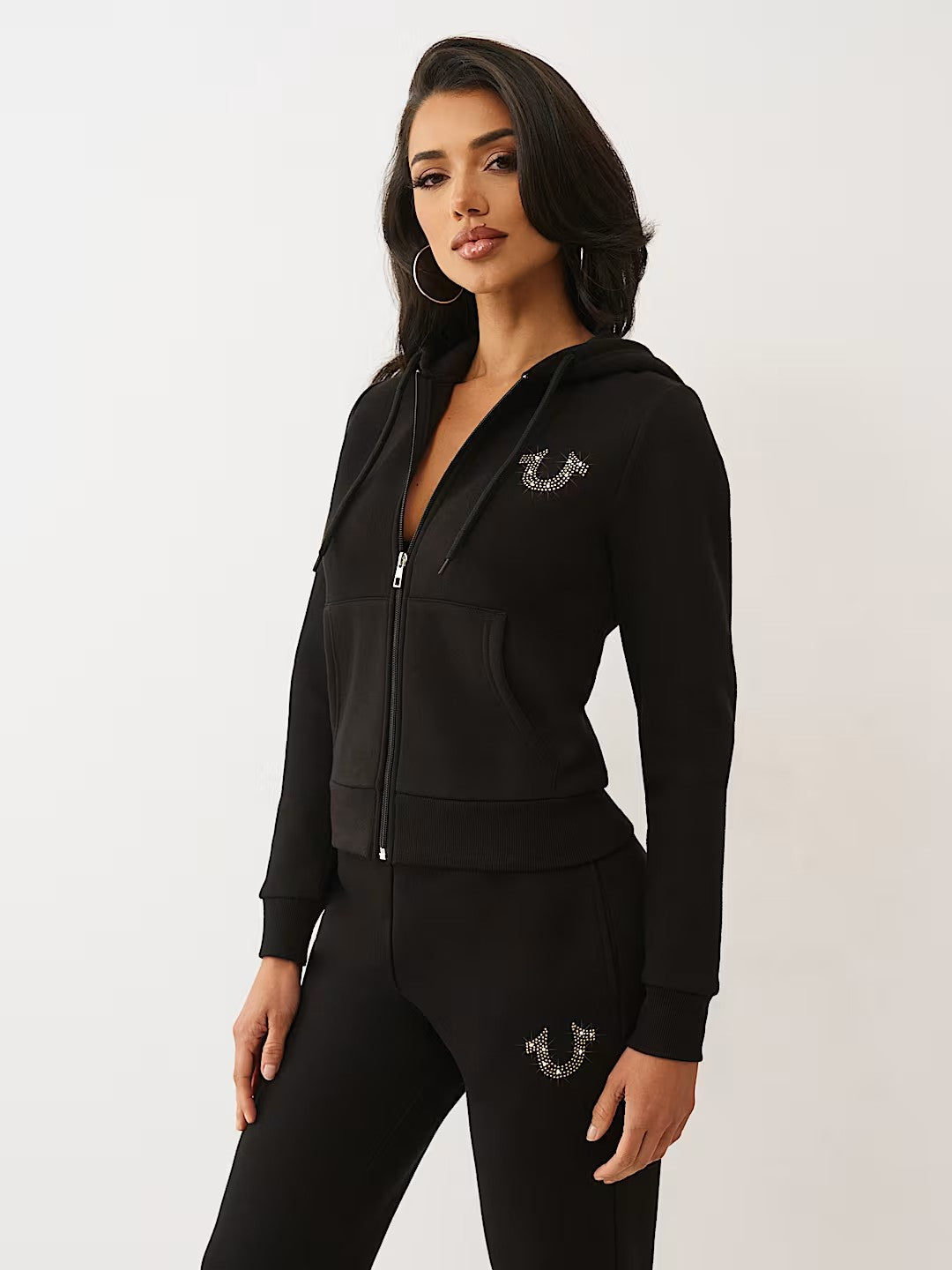 TR CRYSTAL ZIP HOODIE