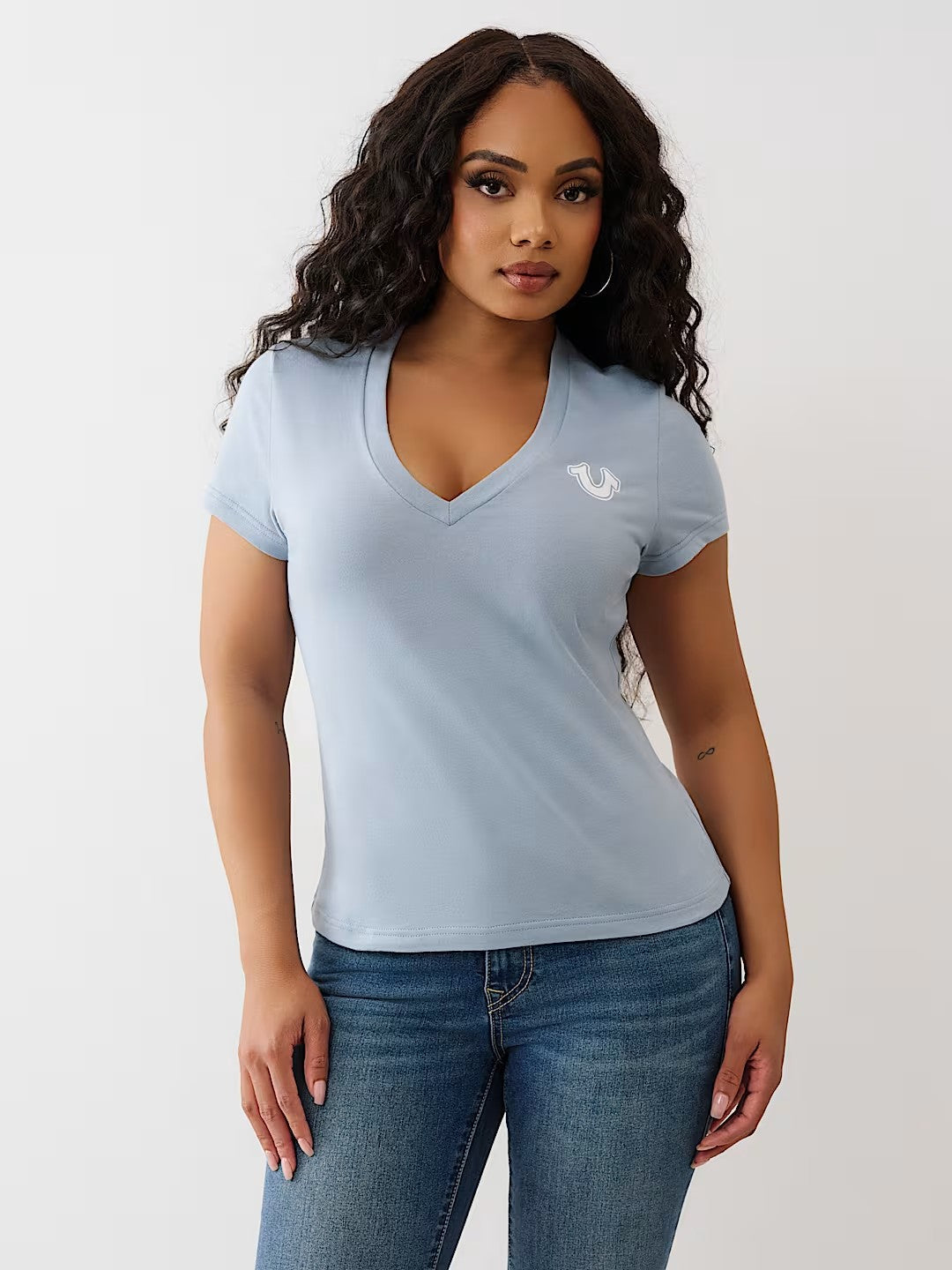 CRUSHED HS WING VNECK TEE