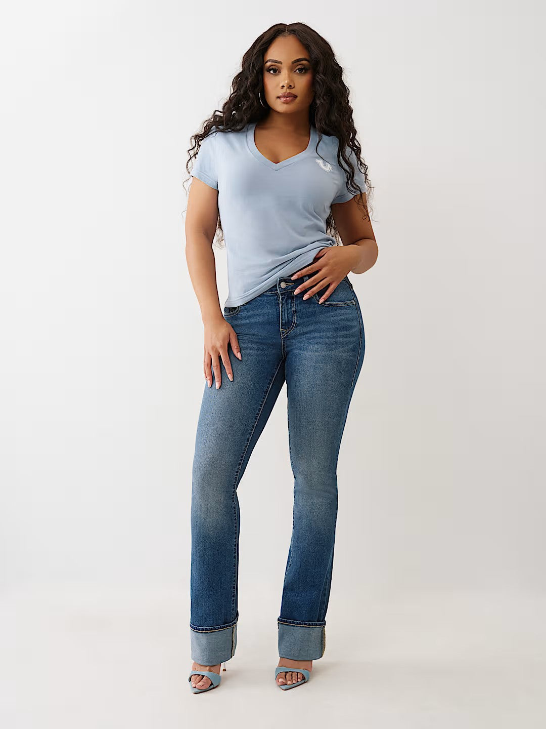 CRUSHED HS WING VNECK TEE