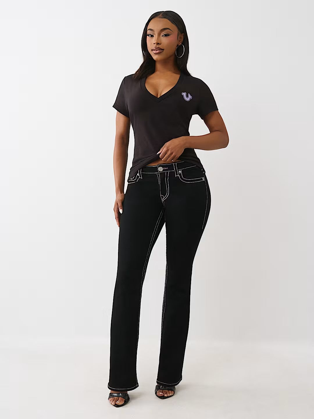 CRUSHED HS WING VNECK TEE