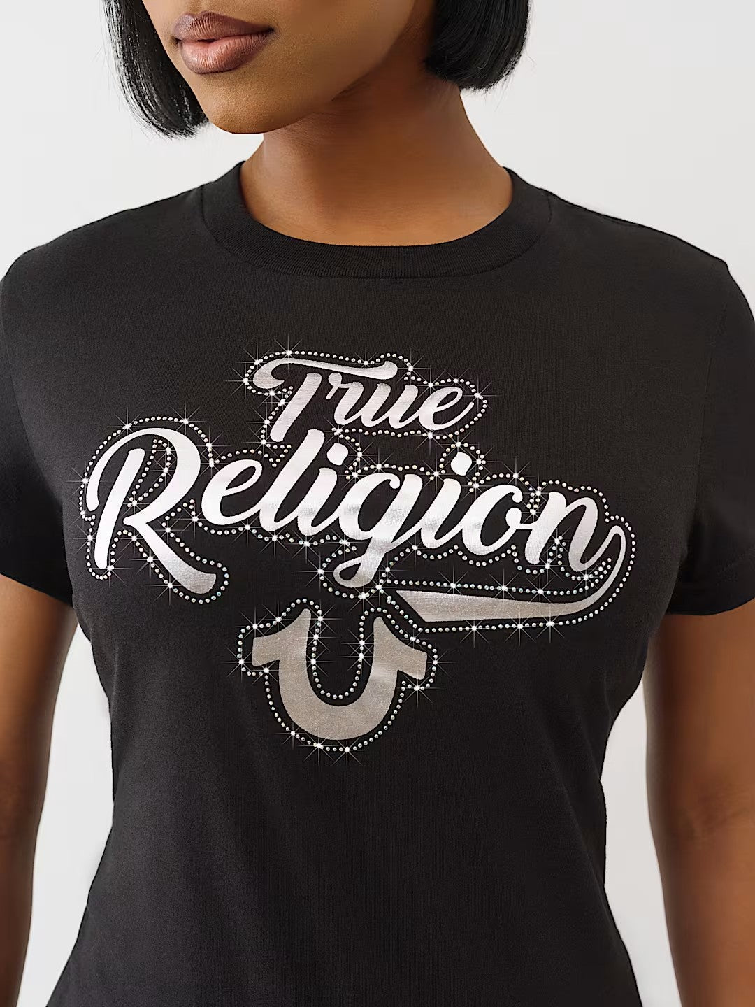 IRIDESCENT STICKER TR CREW TEE