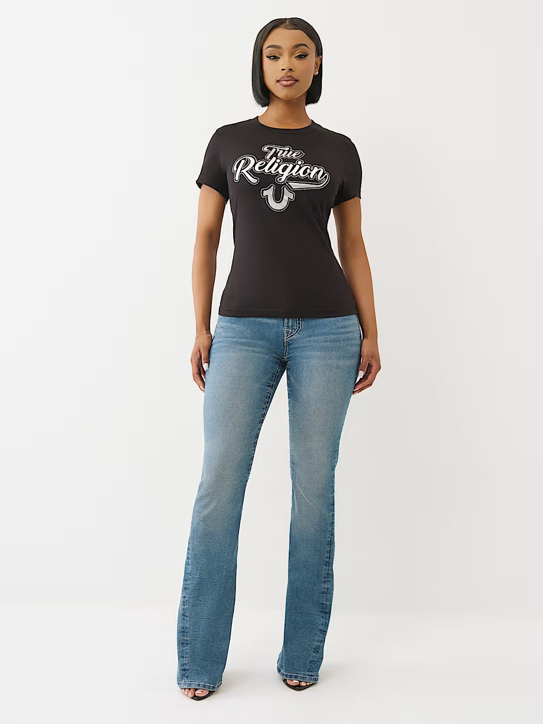 IRIDESCENT STICKER TR CREW TEE
