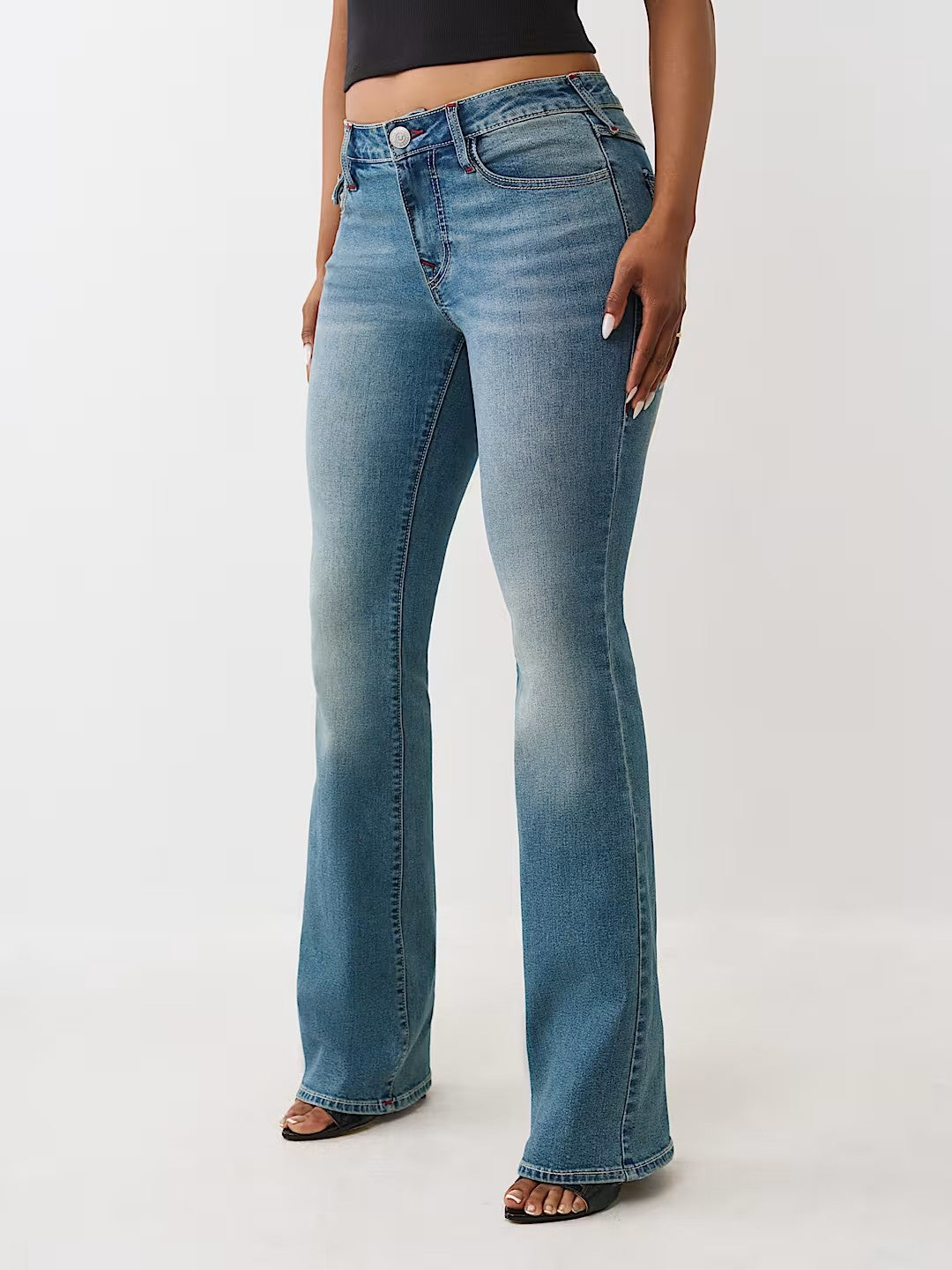BECCA SN MID RISE FLAP BOOTCUT