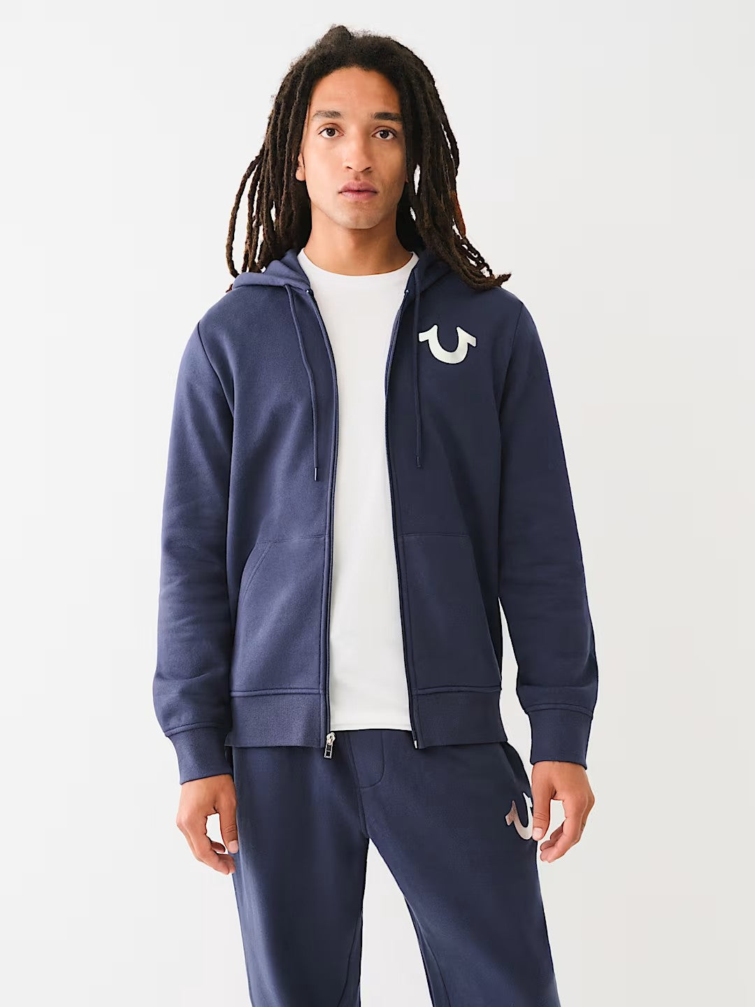 METALLIC CITY BUDDHA ZIP HOODIE