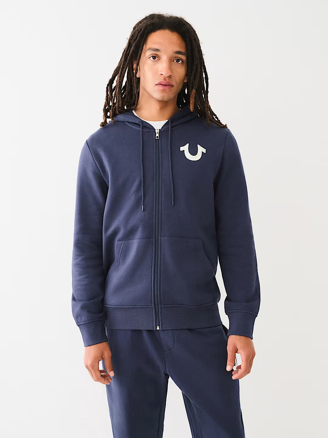 METALLIC CITY BUDDHA ZIP HOODIE