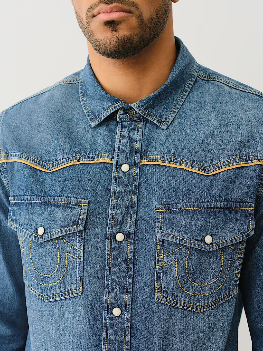 WESTERN CHAMBRAY LS SHIRT