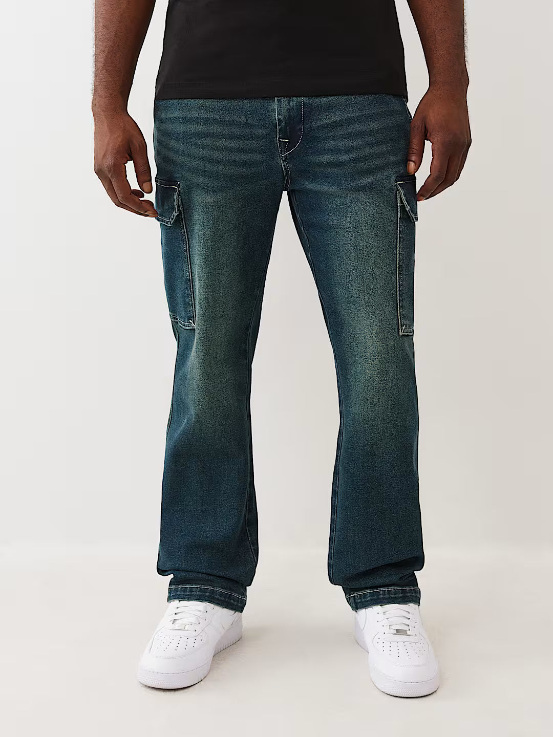 DENIM CARGO PANTS