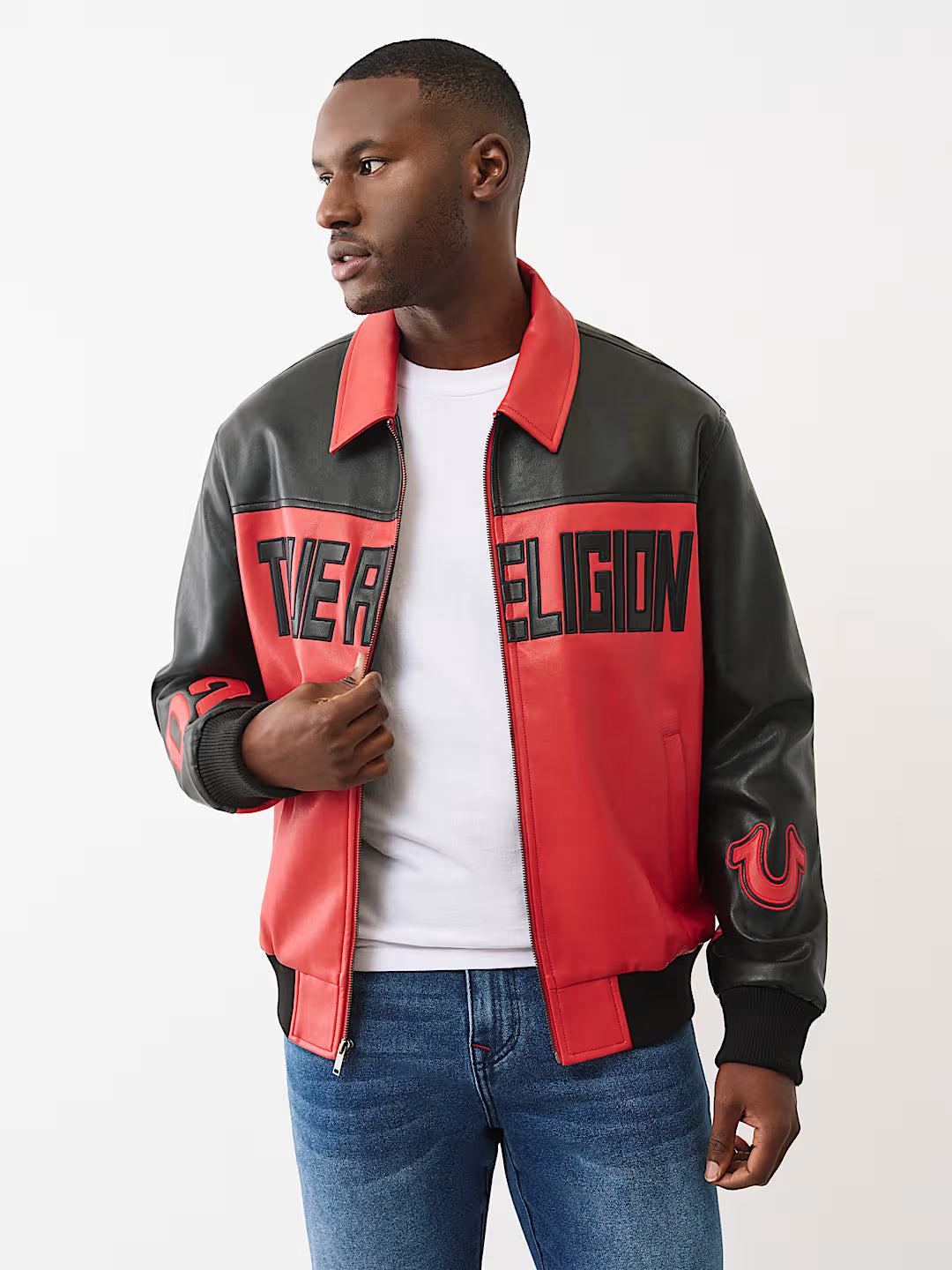 PU LEATHER RACING JACKET