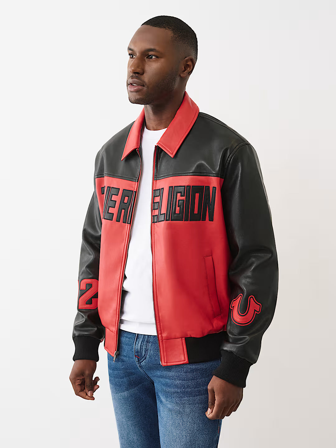 PU LEATHER RACING JACKET