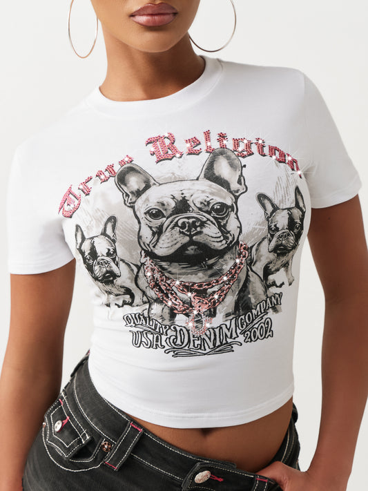CRYSTAL FRENCHIE BABY TEE