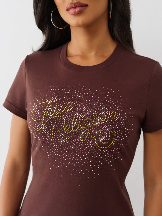 CRYSTAL SCRIPT CREW TEE