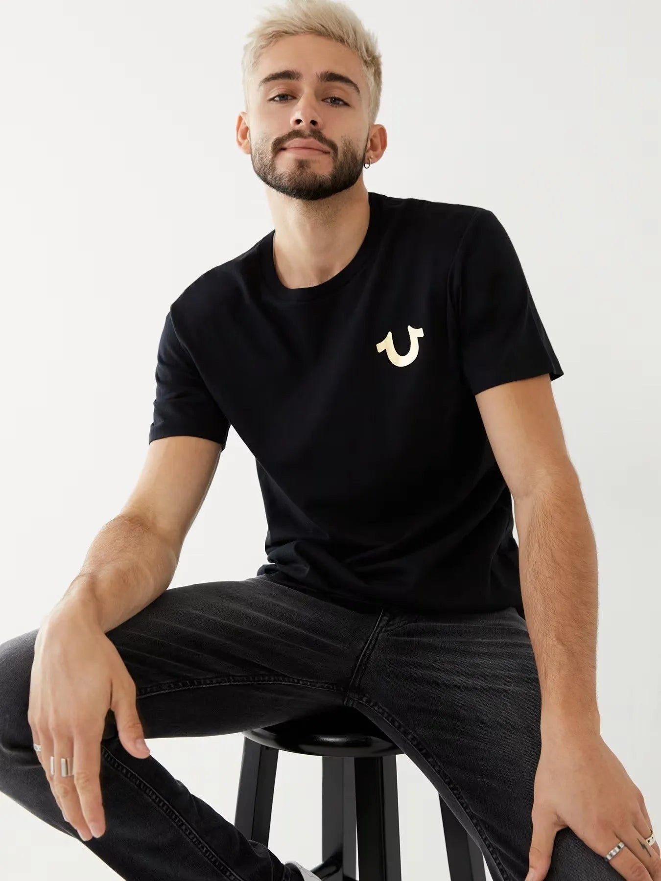 GOLD BIG BUDDHA LOGO SS CREW - TRUE RELIGION MEXICO