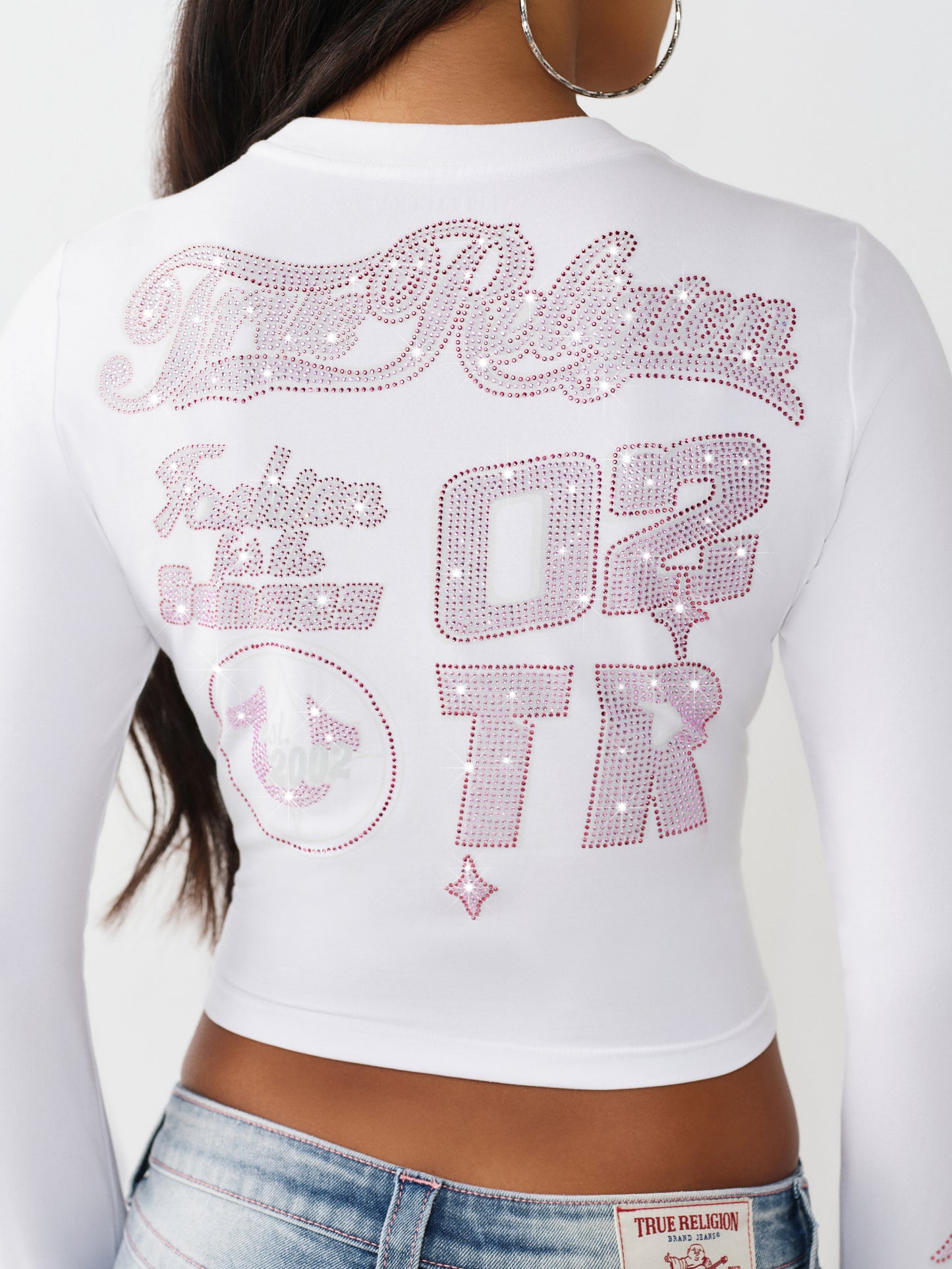 CYSTL SPORTY BRANDING LS BBY T