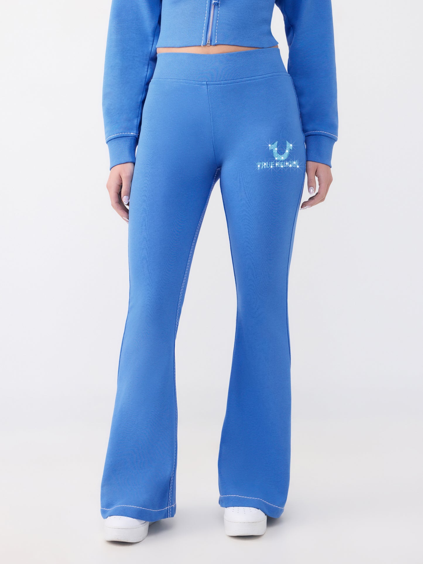 EMRBOIDEREDFLARE PANTS