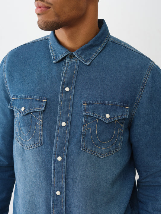 CHAMBRAY HS LOGO LS