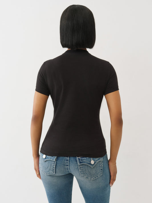 IRIDESCENT STICKER TR CREW TEE