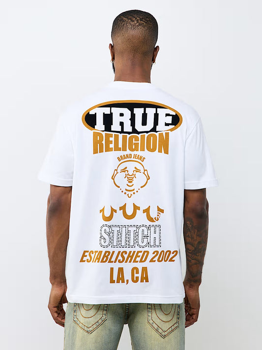 SS STACKED LOGO TEE