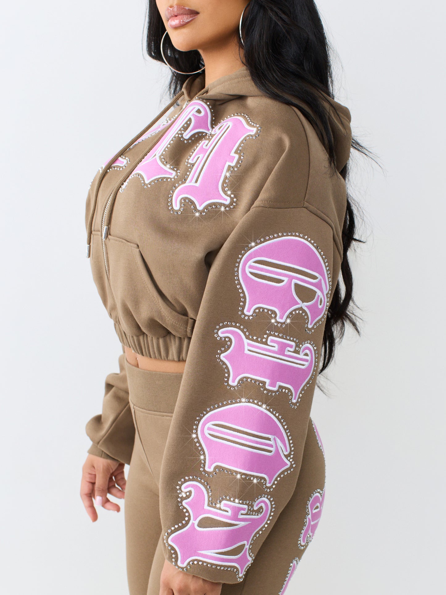 CRYSTAL PATCHED RELAXED GF ZIP