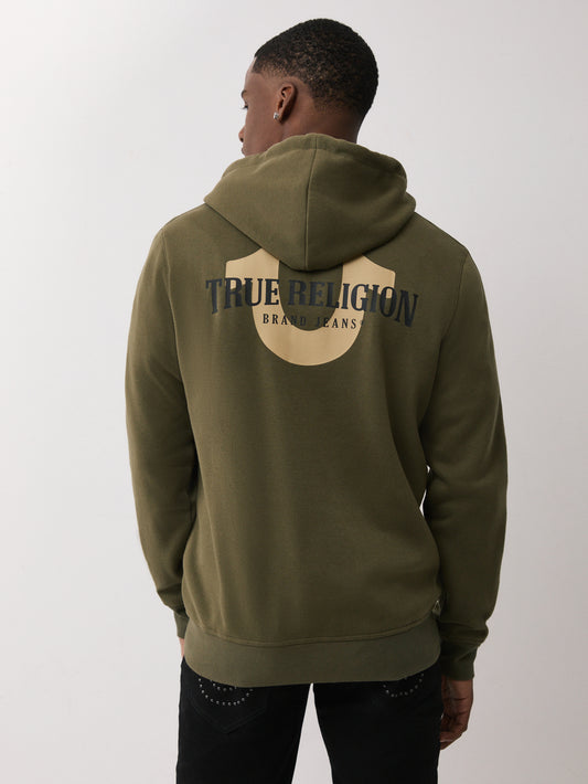 TONAL SILICONE TAPE ZIP HOODIE