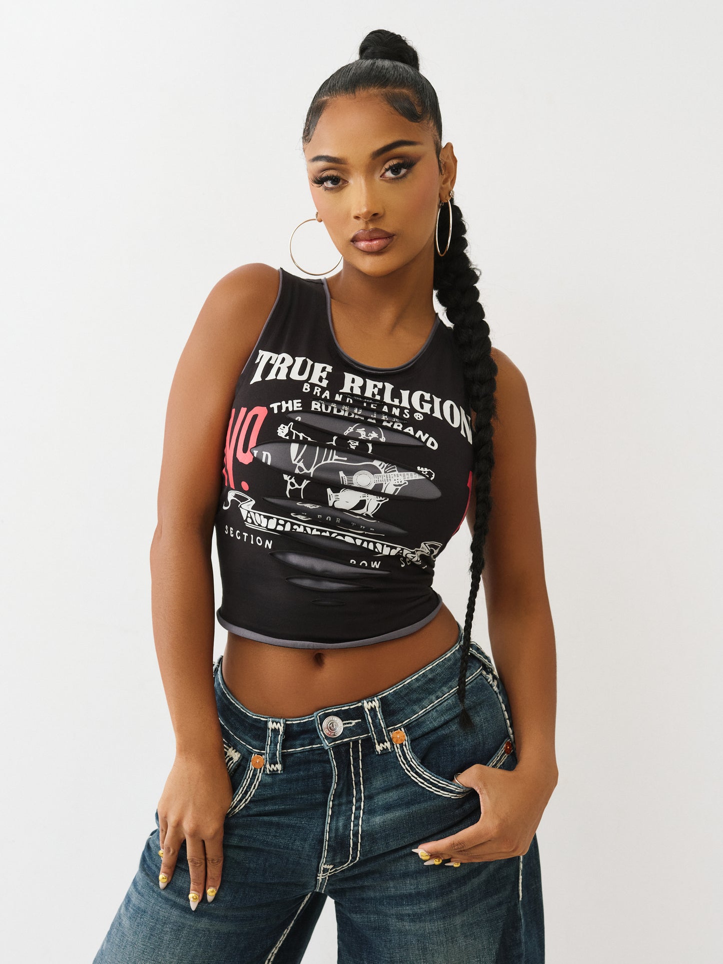 LAYERED RIPPED TANK TOP