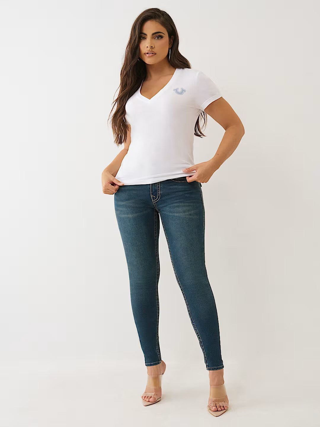 CRUSHED HS WING VNECK TEE