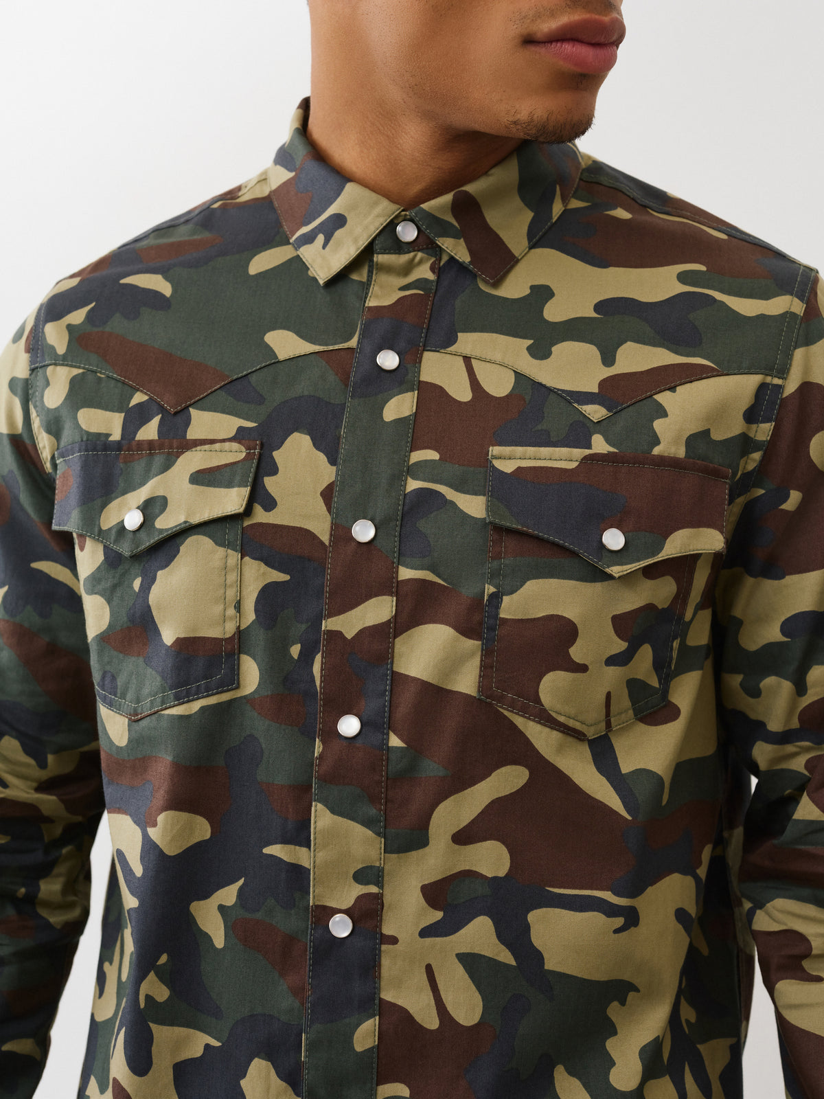 TRBJ LS WESTERN CAMO SHIRT