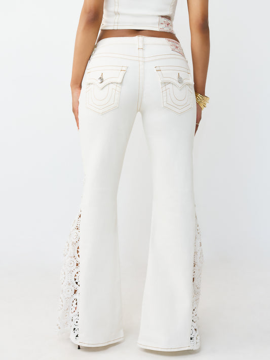 CROCHET MID RISE FLARE FLAP