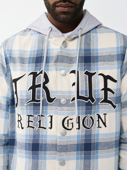 HOODED FLANNEL SHIRT