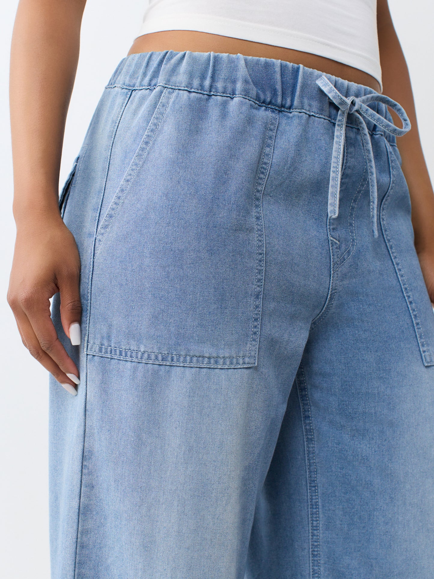 LIGHT WEIGHT DRAWCORD WIDE LEG