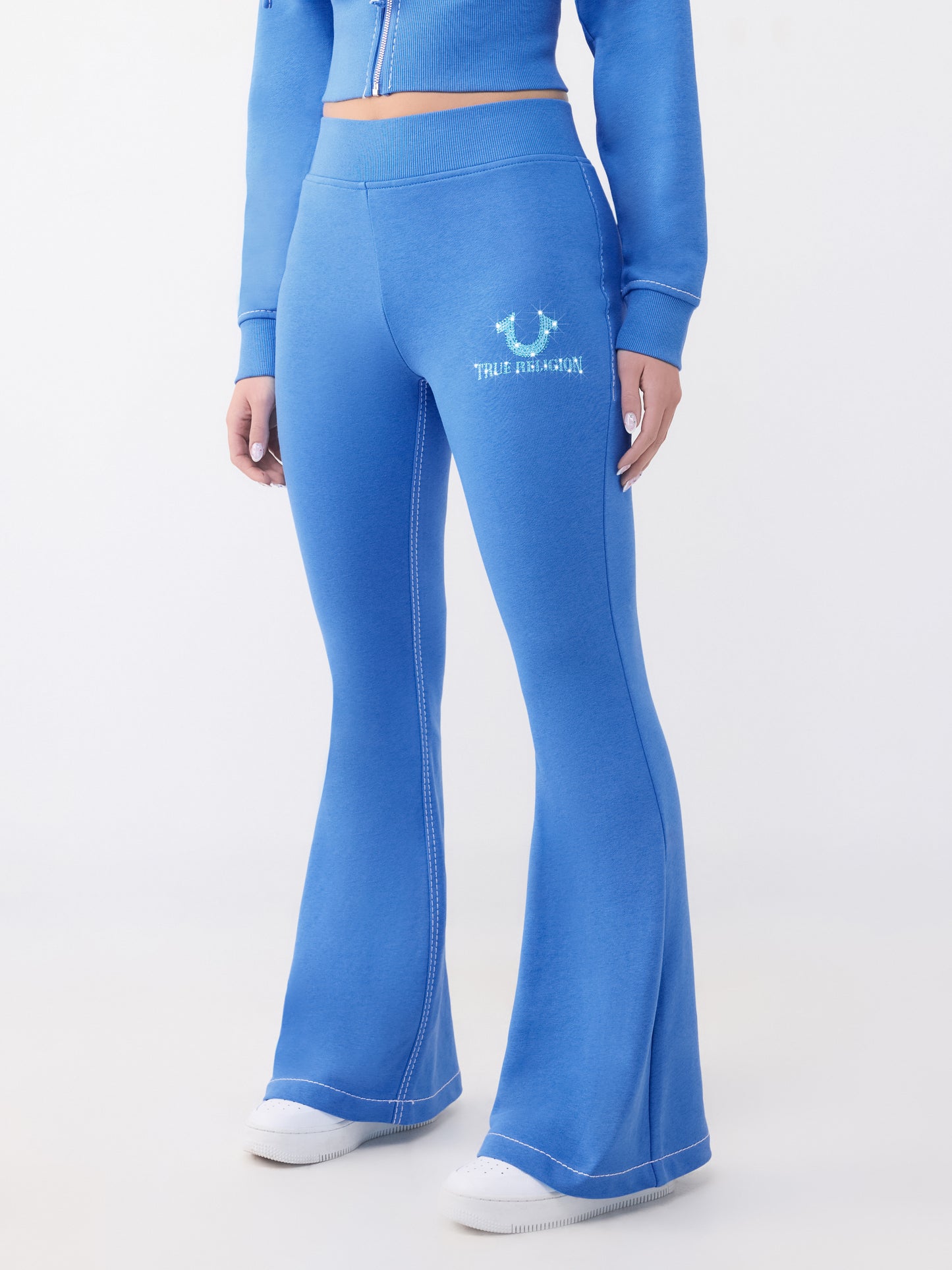 EMRBOIDEREDFLARE PANTS